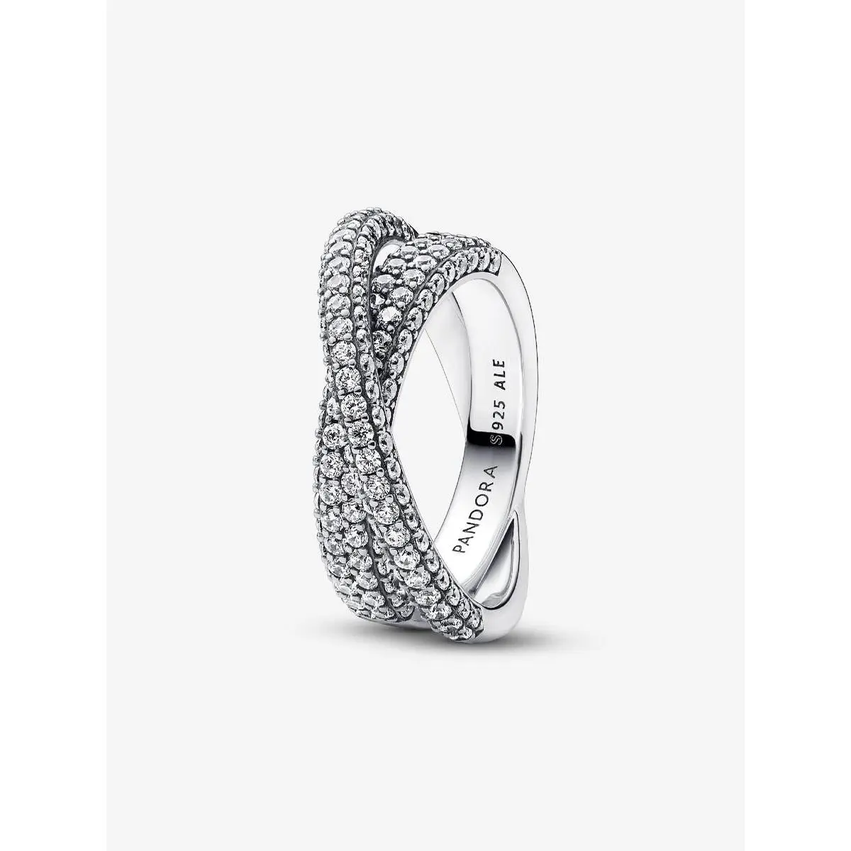 Timeless Pavé Crossover Dual Band Ring-193022C01 by Pandora