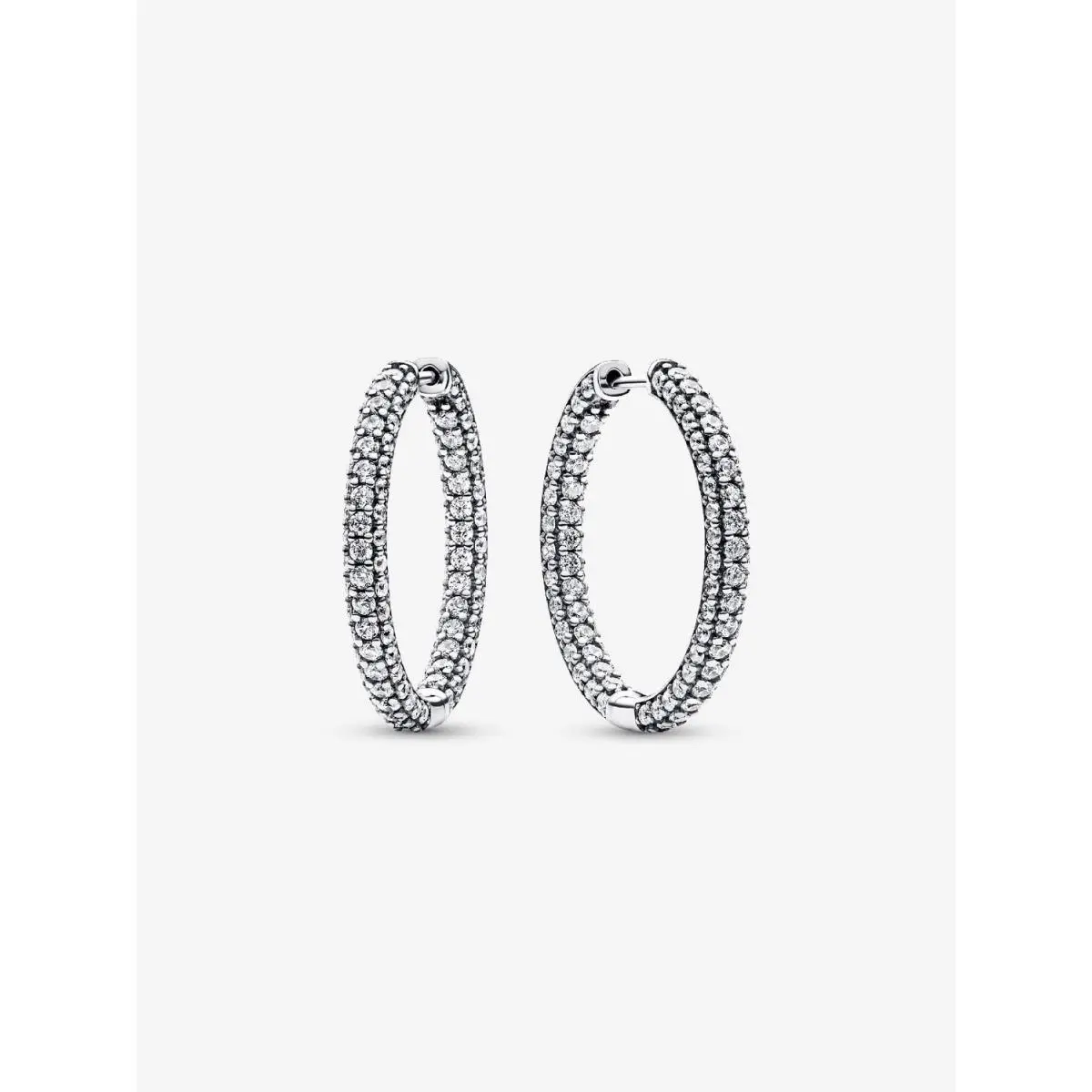 Pandora Timeless Pavé Single-row Hoop Earrings-293016C01
