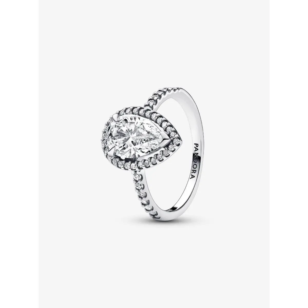 Pandora Sparkling Pear Halo Ring Sterling silver-193012C01