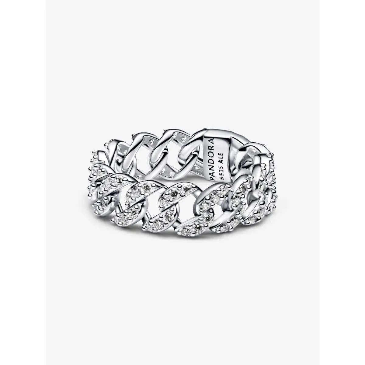 Pavé Cuban Chain Ring-193557C01 by Pandora
