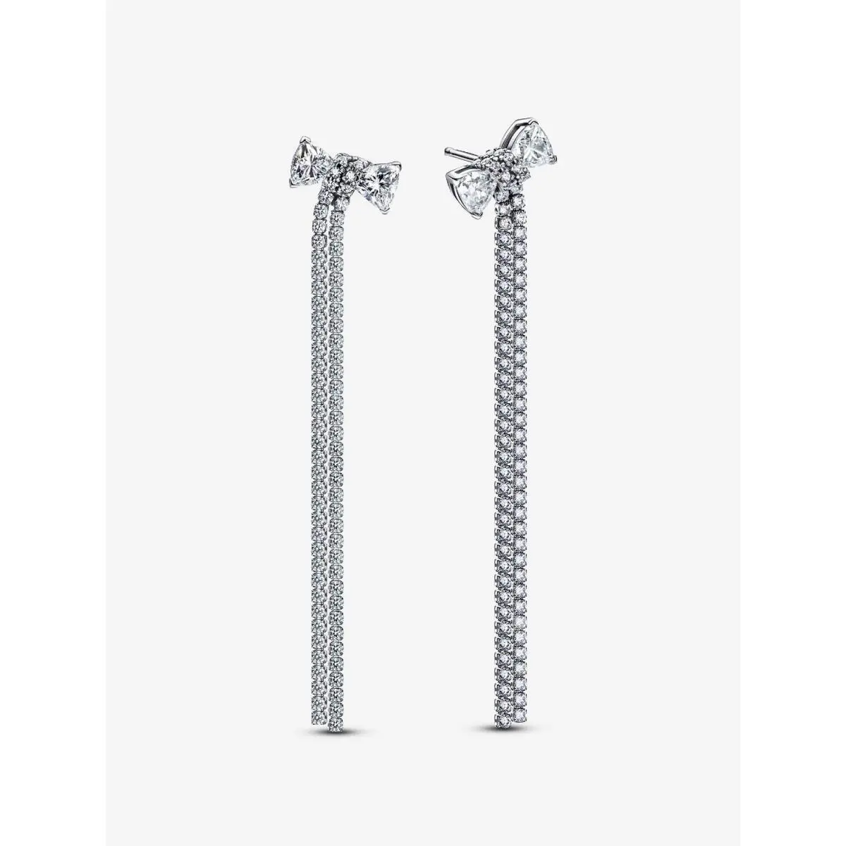 Pandora Pavé Bow Drop Earrings-293544C01