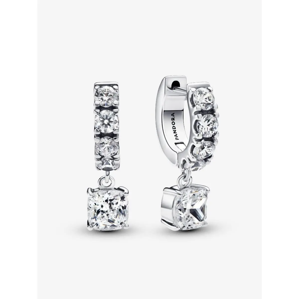 Pandora Pavé Dangle Hoop Earrings-293547C01