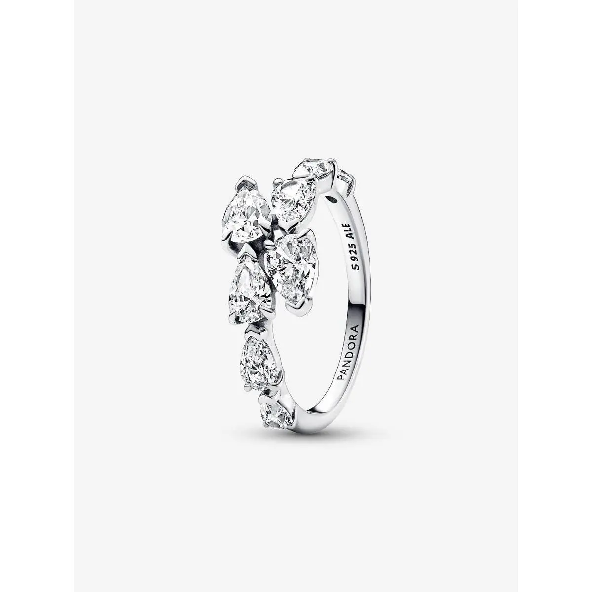 Sparkling Overlapping Band Ring-193004C01 by Pandora