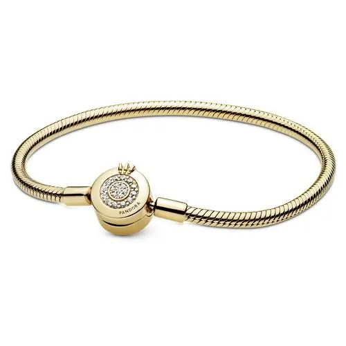 Pandora Moments Sparkling Crown O Snake Chain Bracelet 569046C01-20