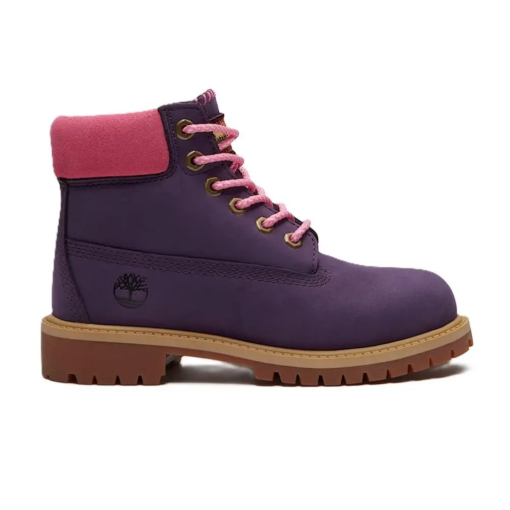 Big Kid`s Timberland Premium 6 In Boot Dk Purple Nubuck TB0A6BET Afp