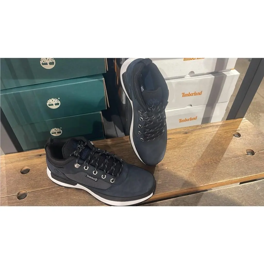 Timberland Men`s Field Trekker Boot Low Lace Sneaker Nubuck Navy 1A68TZ-019