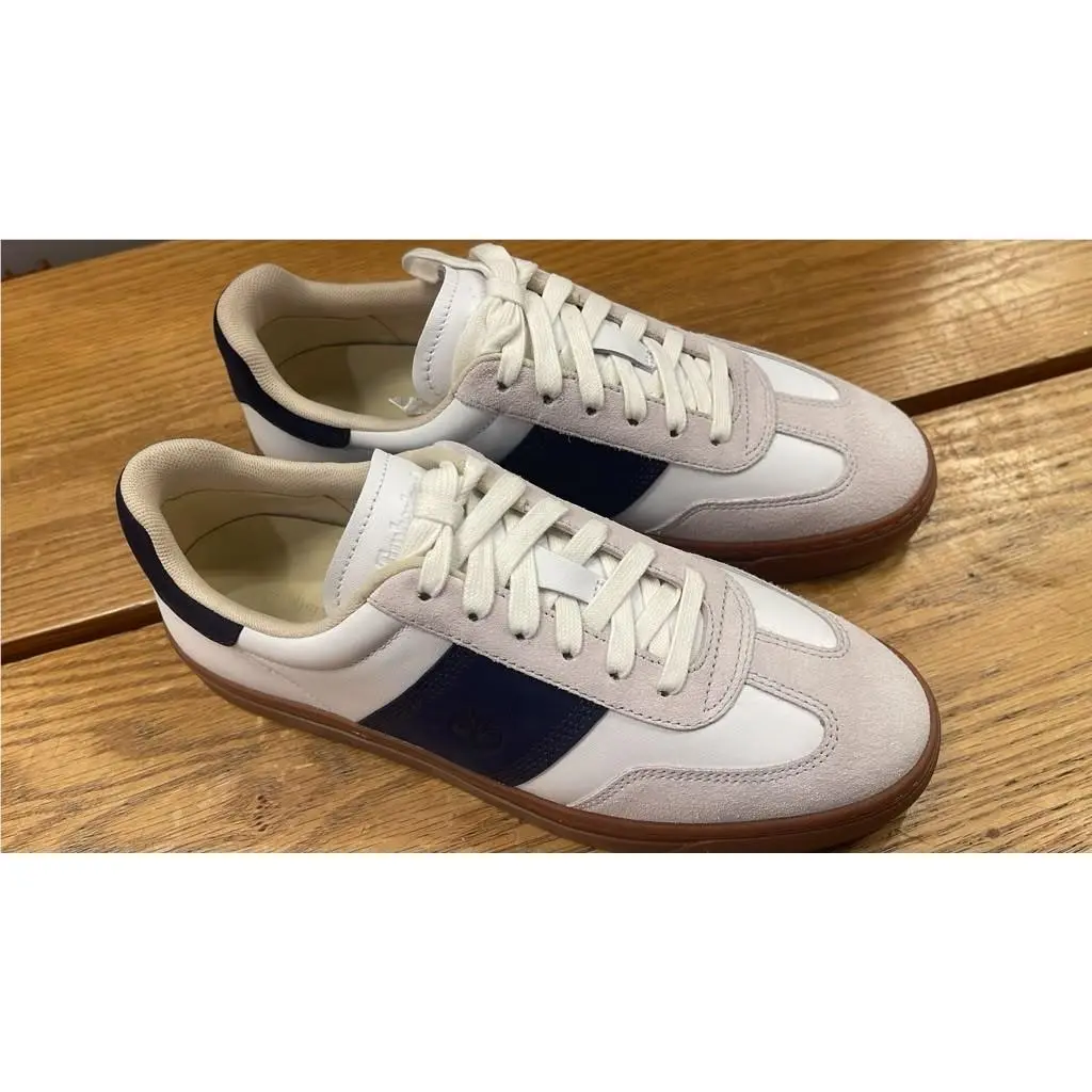 Timberland Men`s Lisbon Street Low Lace Sneaker White Full Grain A43GG-AFY