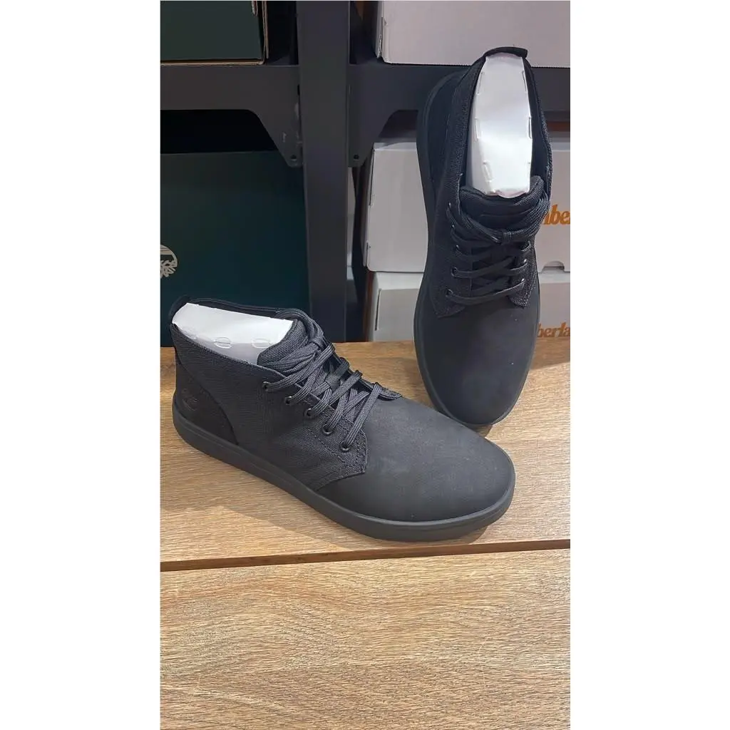 Timberland Men`s Davis Square Mid Lace Sneaker Black Boot 1A1T16-001 All Sizes