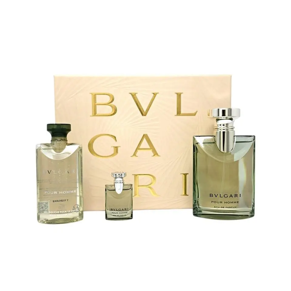 Pour Homme Eau De Parfum 3 PC Gift Set For Men by Bvlgari