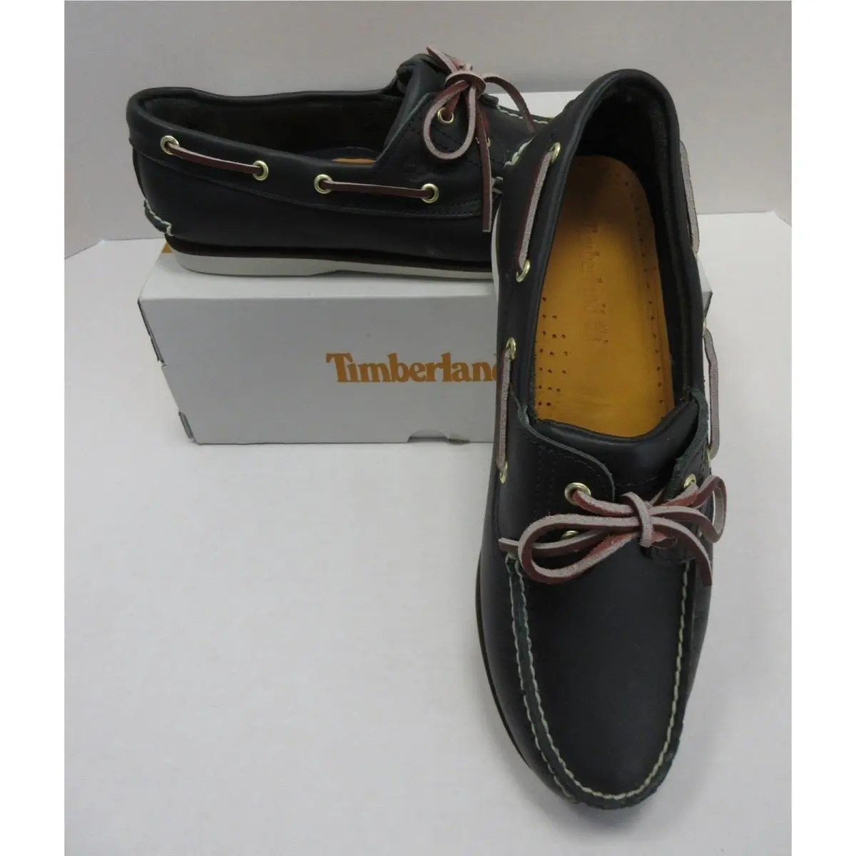 Timberland Boat Shoes Men 11.5 Blue Loafer Leather Moccasin Classic 74036
