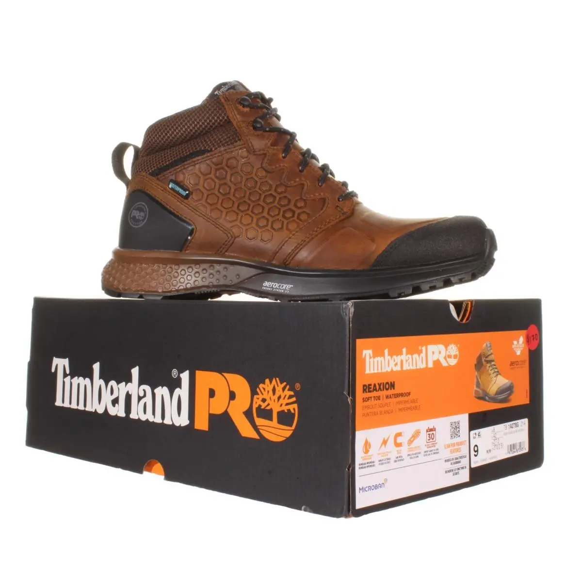 Timberland shoes - Timberland Pro® Reaxion Soft Toe Waterproof - A27BG - Brown, Black (UPC: 197064870936) 3