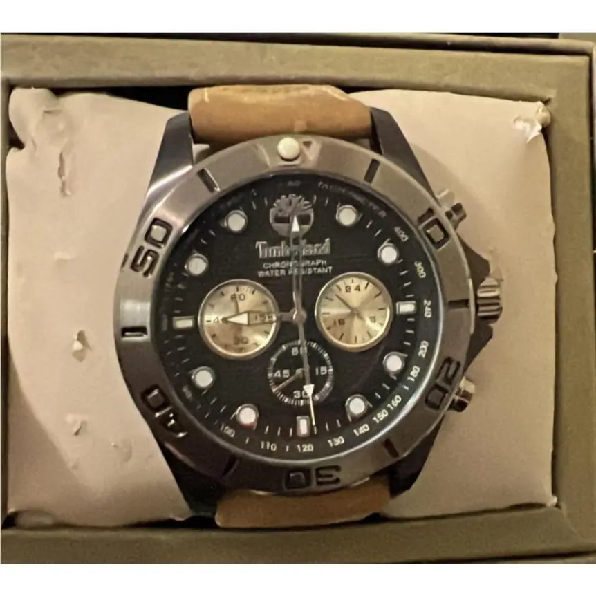 Timberland Quartz Watch Chronograph Water Resistant 10atm 13909J Batt