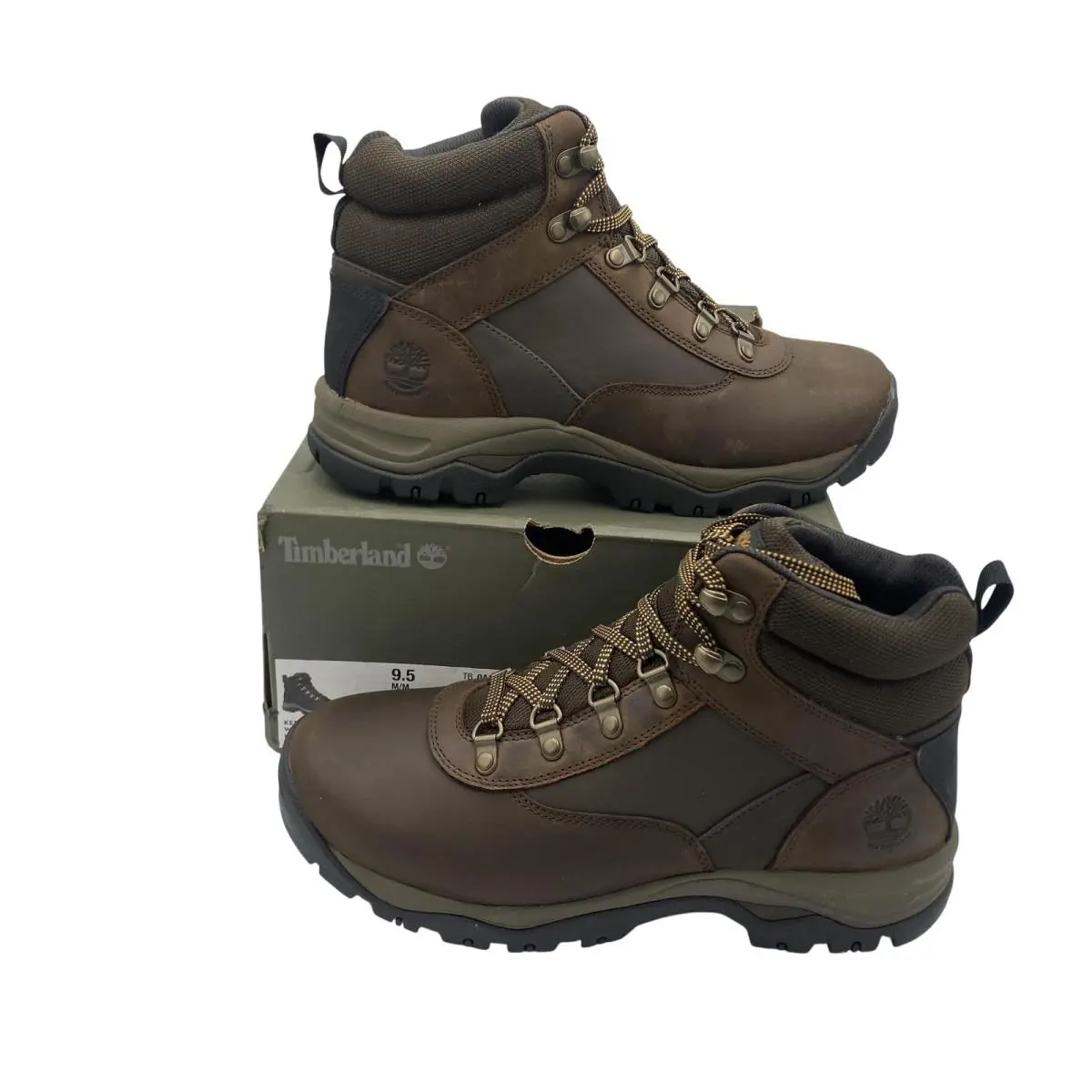 Timberland Keele Ridge Mid Hiker Boots Womens Size 9.5 Brown Waterproof Leather