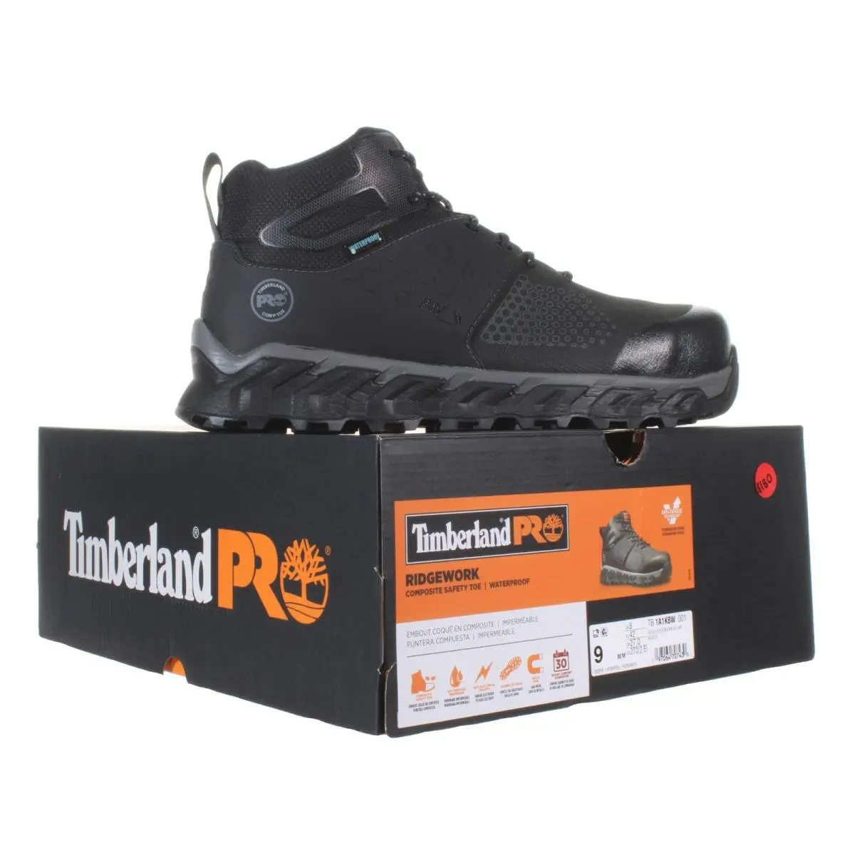 Timberland shoes - Timberland Pro® Ridgework Comp-Toe Waterproof - A1KBW - Black (UPC: 197064707430) 1