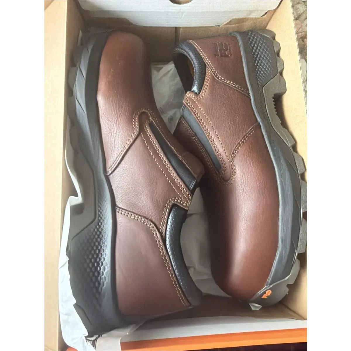 Men`s Timberland Pro Titan EV Slip-on Composite Toe Work Boots Shoes Size 12M