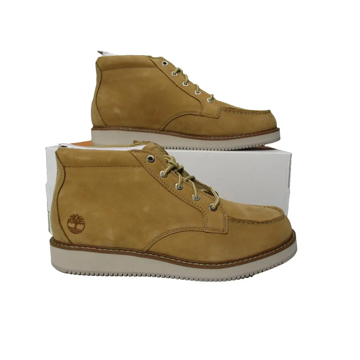 Timberland Britton Edge Essential Mid Chukka Beige Nubuck Boots Mens Sz 10.5