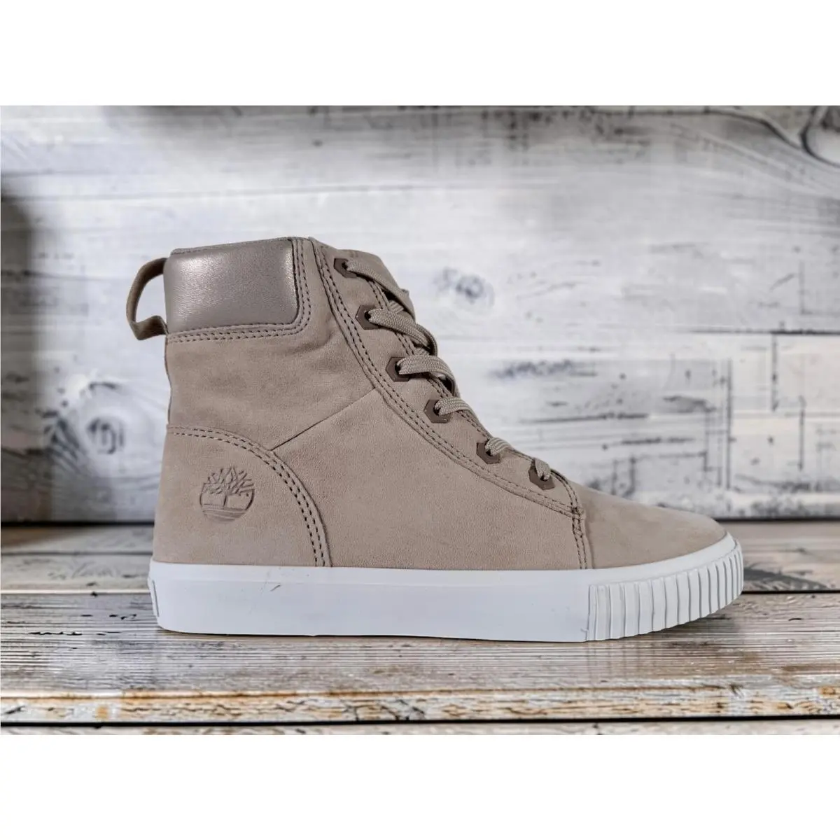 Timberland Skyla Bay 6 Inch High-top Boot Shoe Women 7.5 Beige Suede