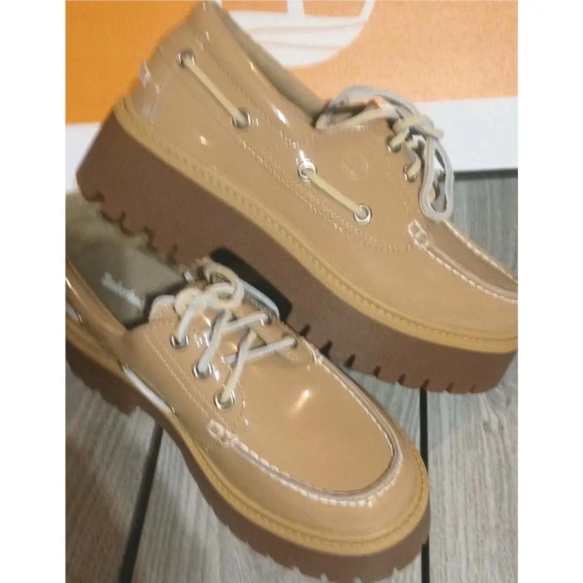 Timberland shoes - stone street pink patent leather - Beige 1