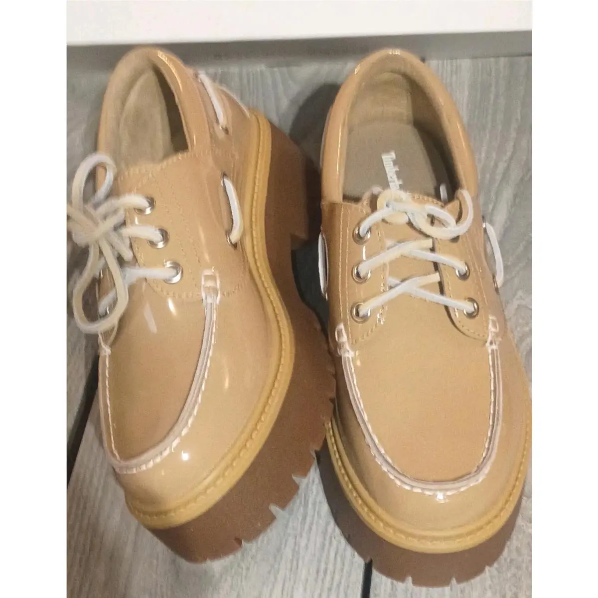 Timberland shoes - stone street pink patent leather - Beige 4