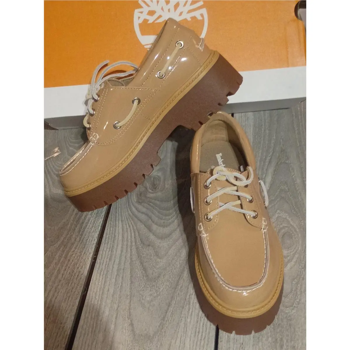 Timberland shoes - stone street pink patent leather - Beige 5