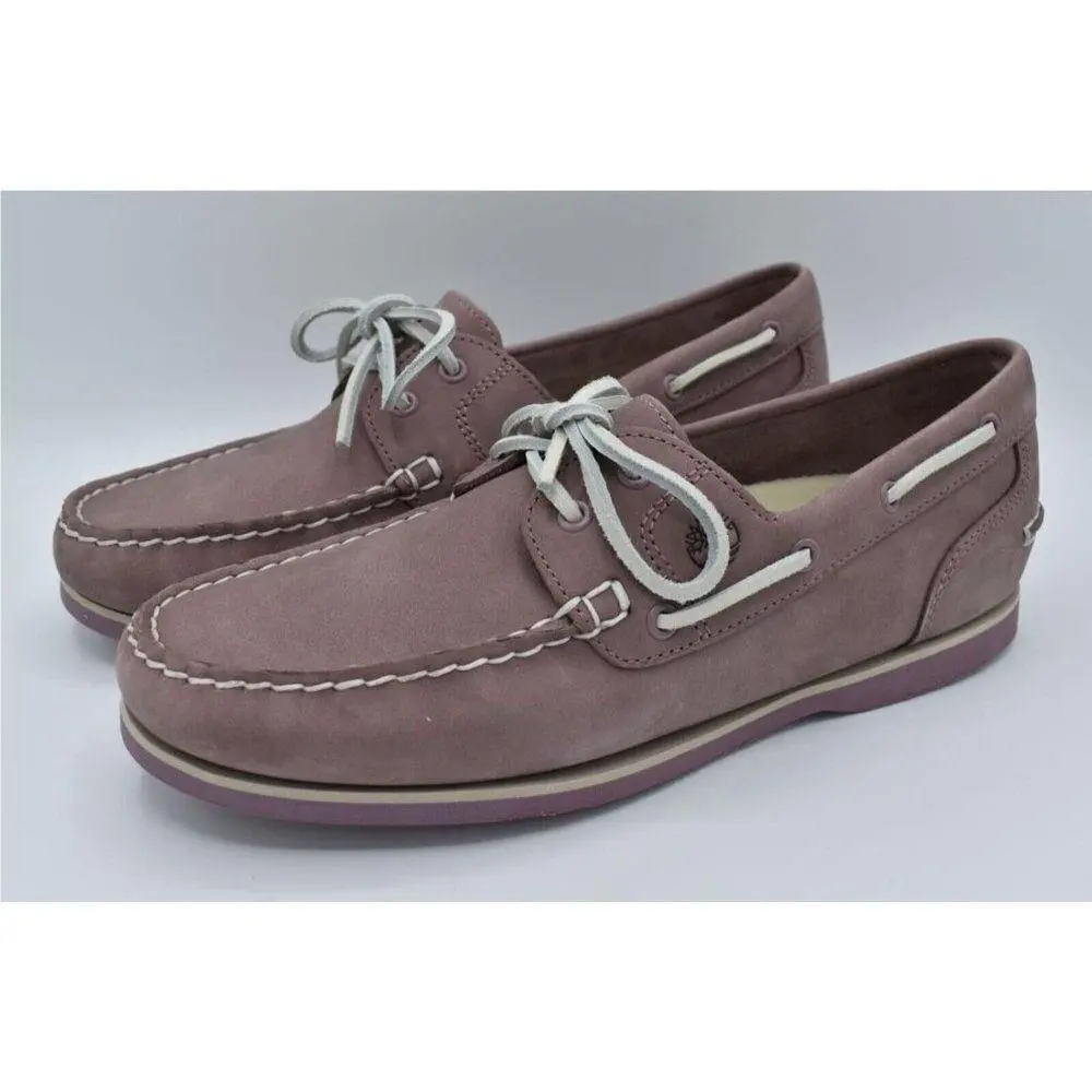 Timberland Womens Size 9.5 Classic Medium Purple Nubuck Boat Shoes Loafers