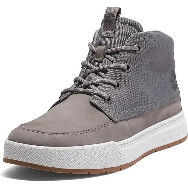 Timberland Men`s Maple Grove Mid Lace-up Sneaker Medium Gray Nubuck 9M