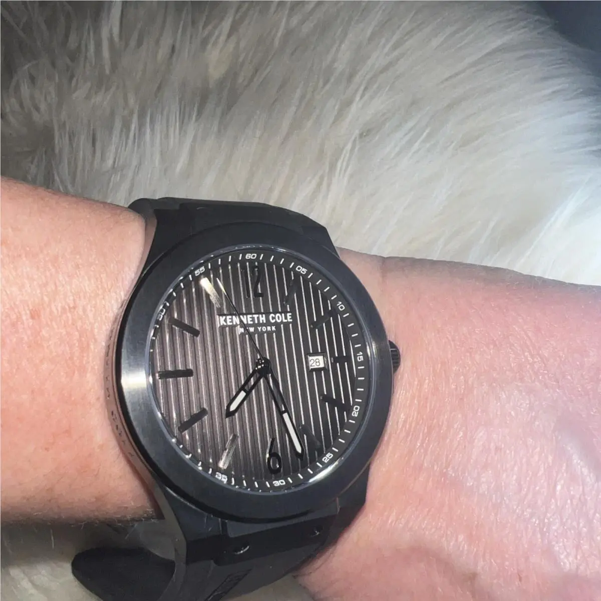 Bnwt/box  NY Modern Classic Men`s Watch/stainless Steel/silicon Band by Kenneth Cole