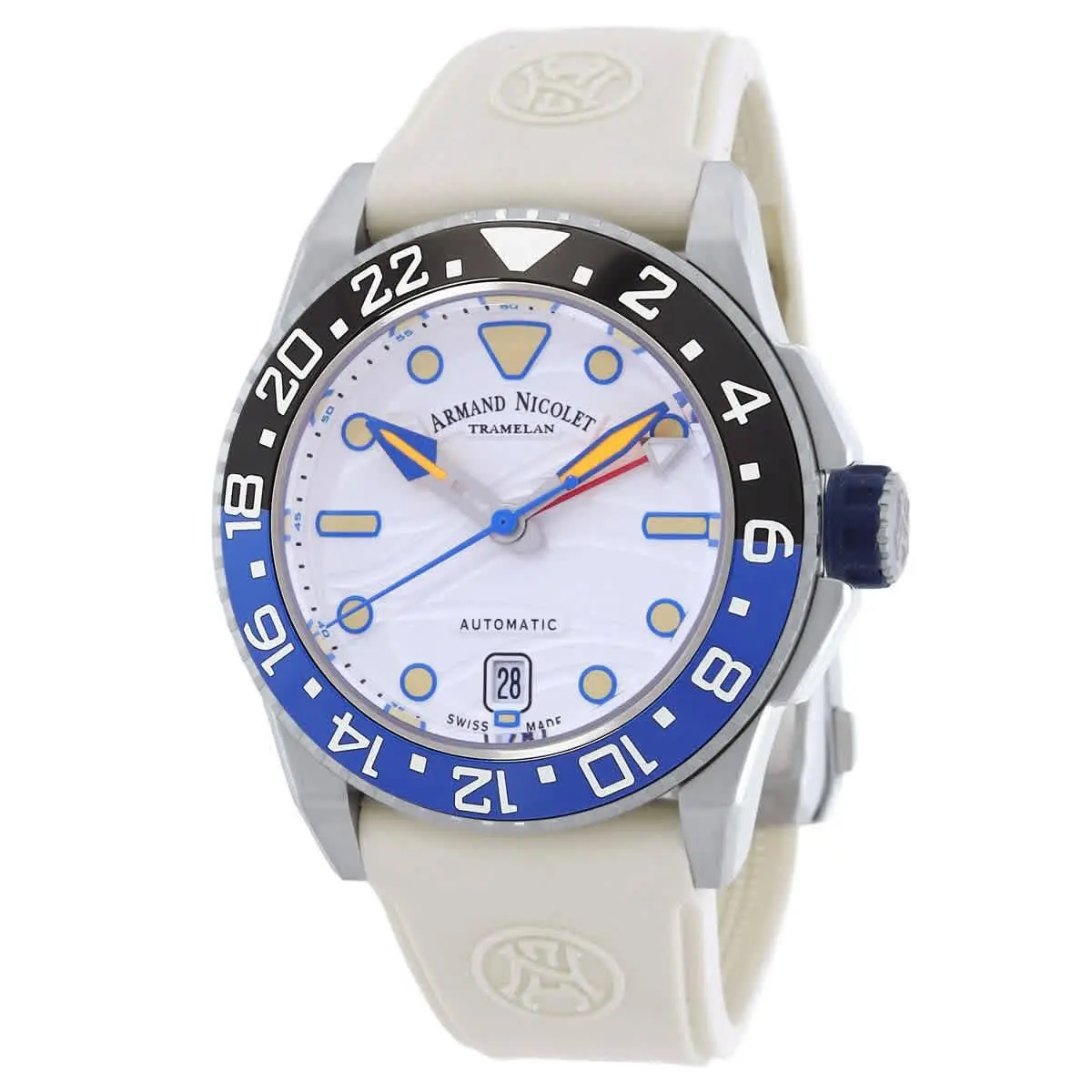 Armand Nicolet Jsh Automatic Silver Dial Men`s Watch A486RGU-AU-GG4710B