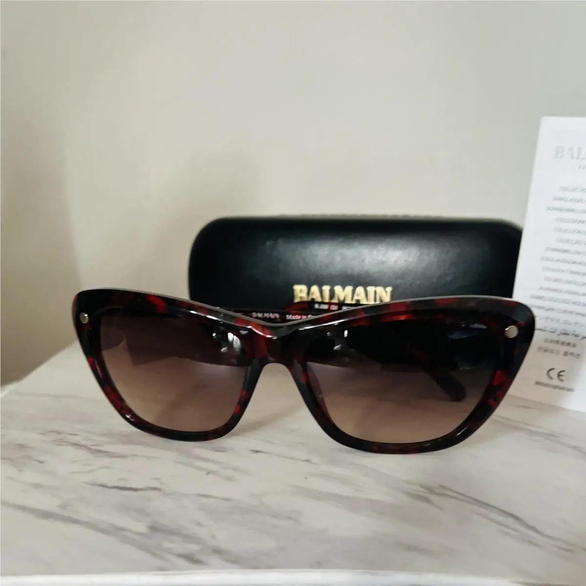 56mm Modified Cat Eye Sunglasses by Balmain