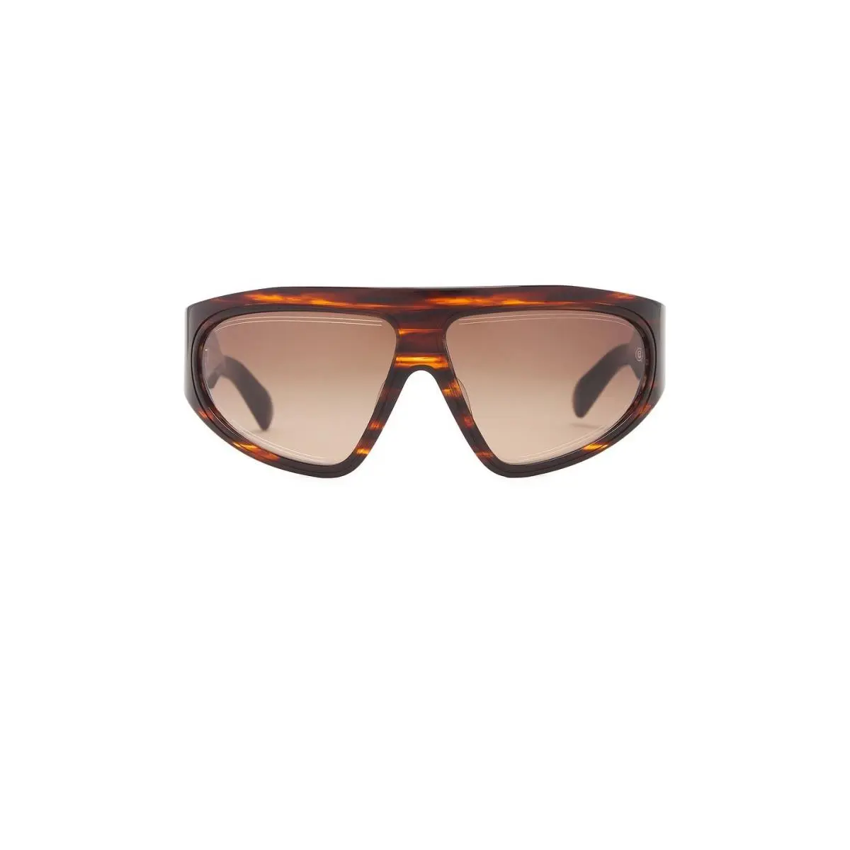 Mens  62mm Shield Novelty Sunglasses Havana Brown by Balmain