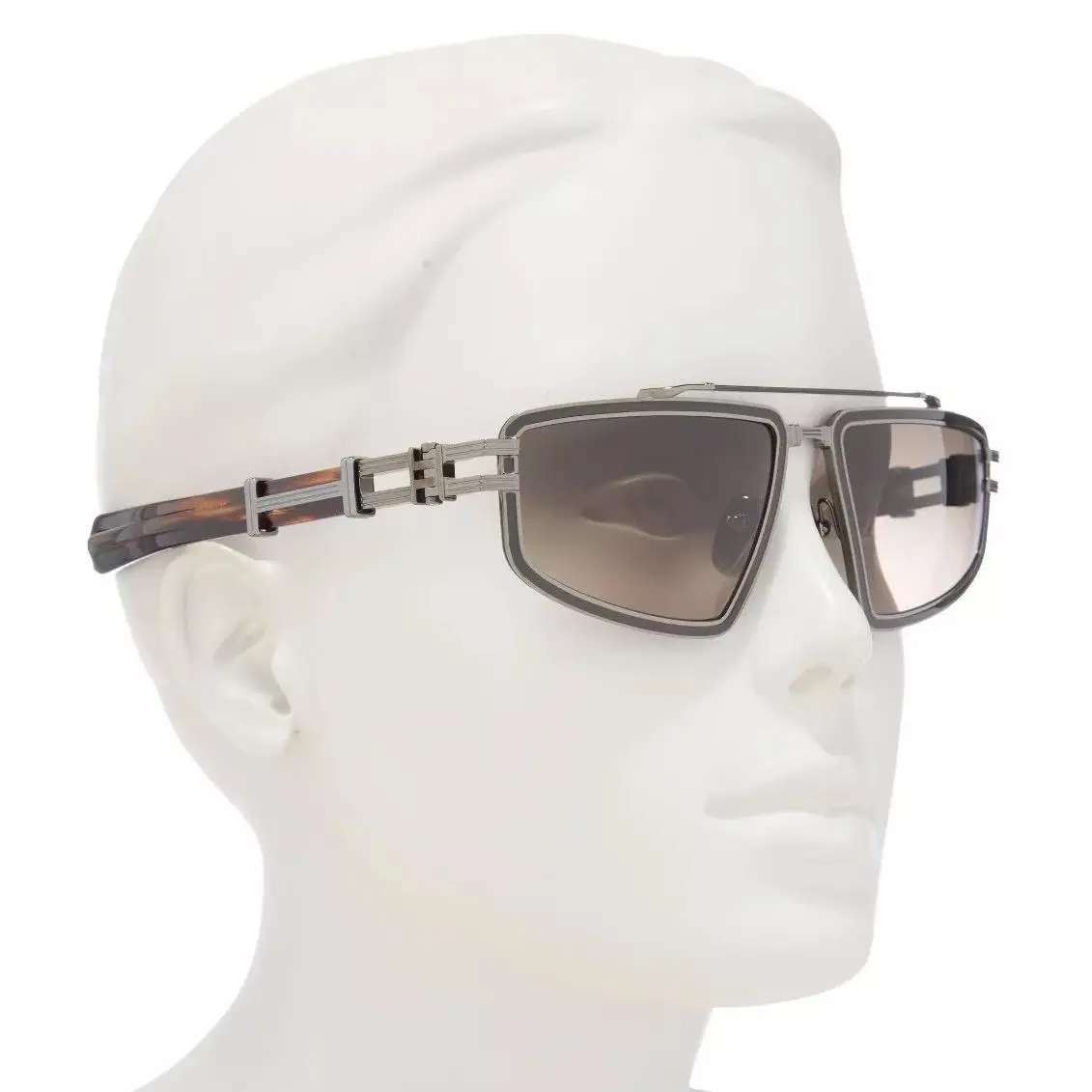 Akoni  Rhodium Brown Titan Sunglasses Tortoise Japan Titanium Rare Beauti by Balmain