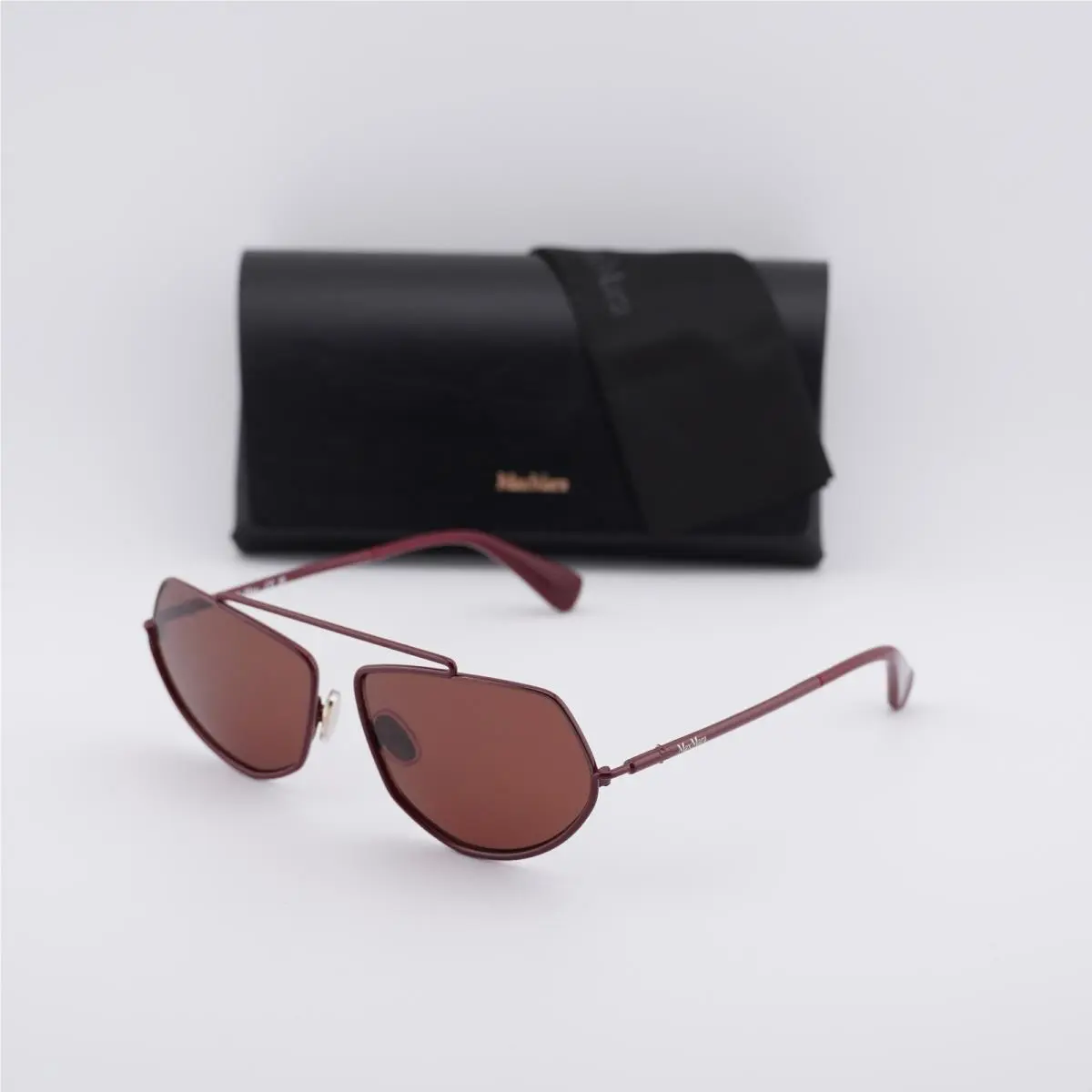 MM0165 69S Shiny Bordeaux/bordeaux 60-14-135 Sunglasses by Max Mara