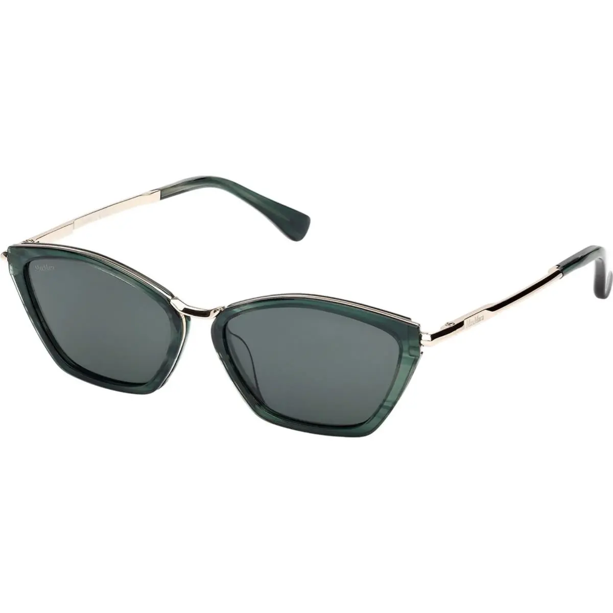 MM0162 96N Shiny Dark Green/green Sunglasses 54-15-140 by Max Mara