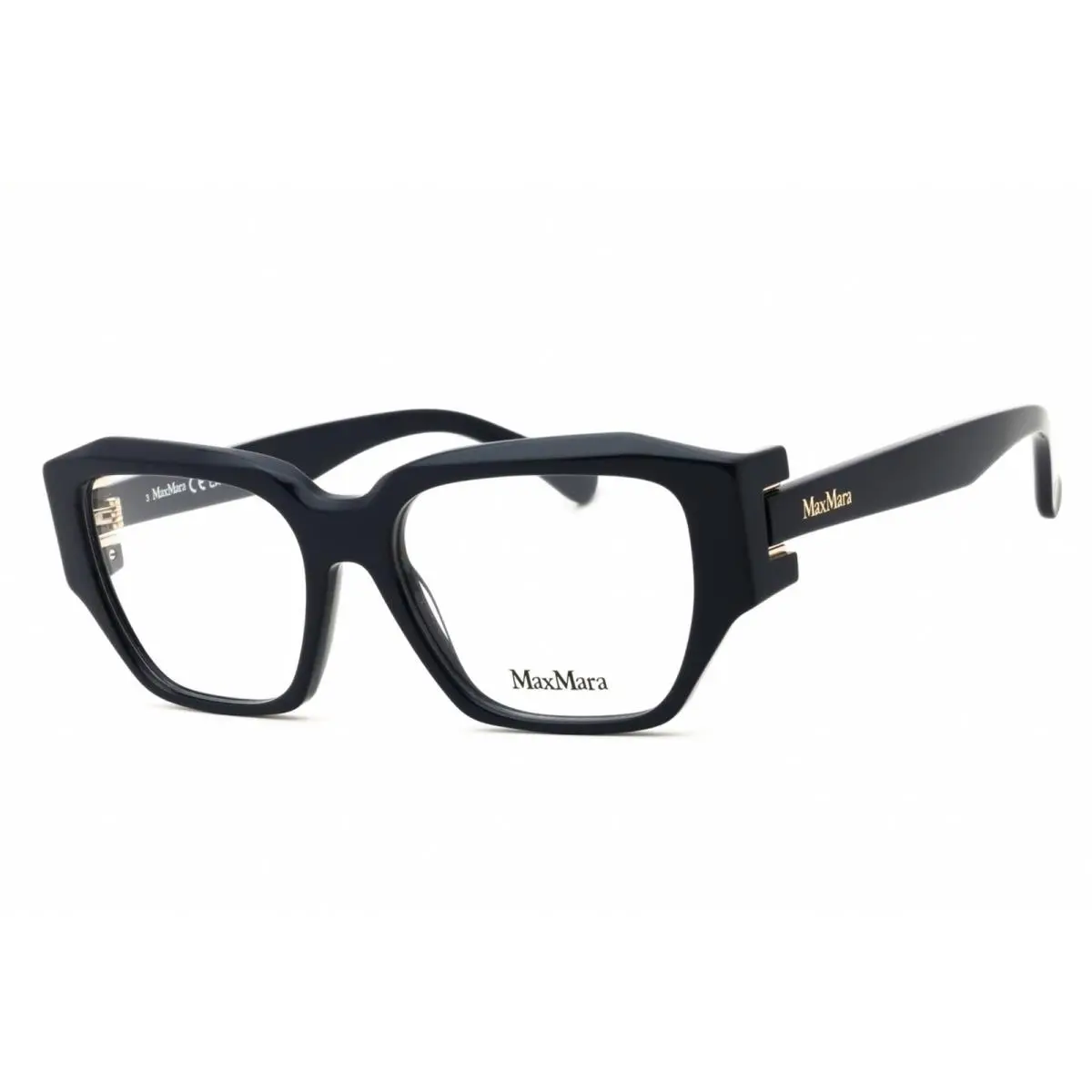 Women`s Eyeglasses Shiny Blue Acetate Cat Eye Full Rim Frame MM5182 090 by Max Mara