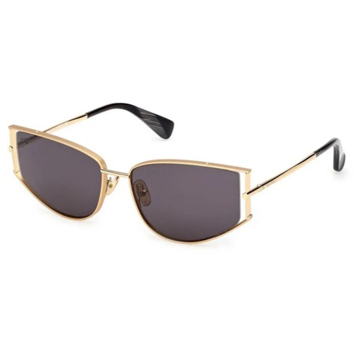 Women`s Sunglasses Shiny Deep Gold Metal Oval Full Rim MM0141 5830A by Max Mara