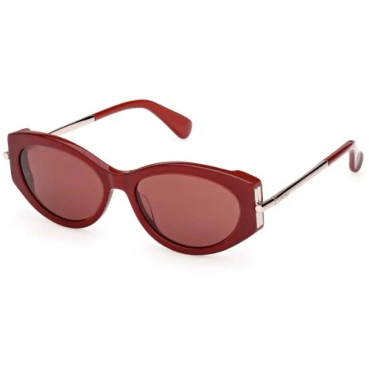 Women`s Sunglasses Shiny Bordeaux Acetate Oval Full Rim MM0167 5469S by Max Mara