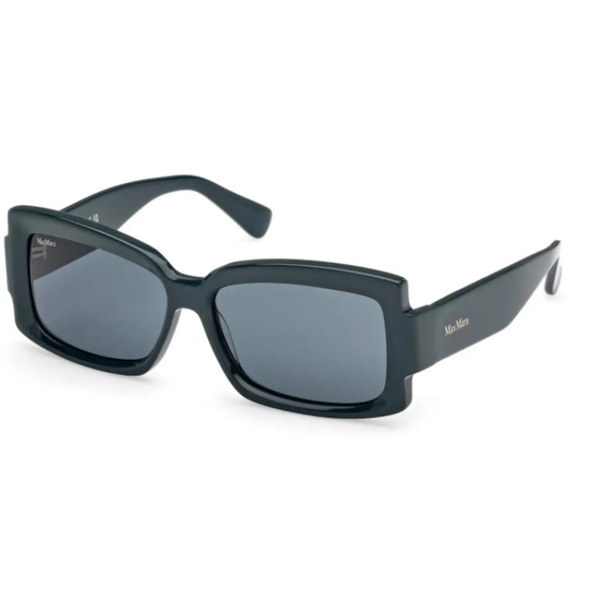 Women`s Sunglasses Shiny Dark Green Acetate Rectangular MM0140 5796N by Max Mara
