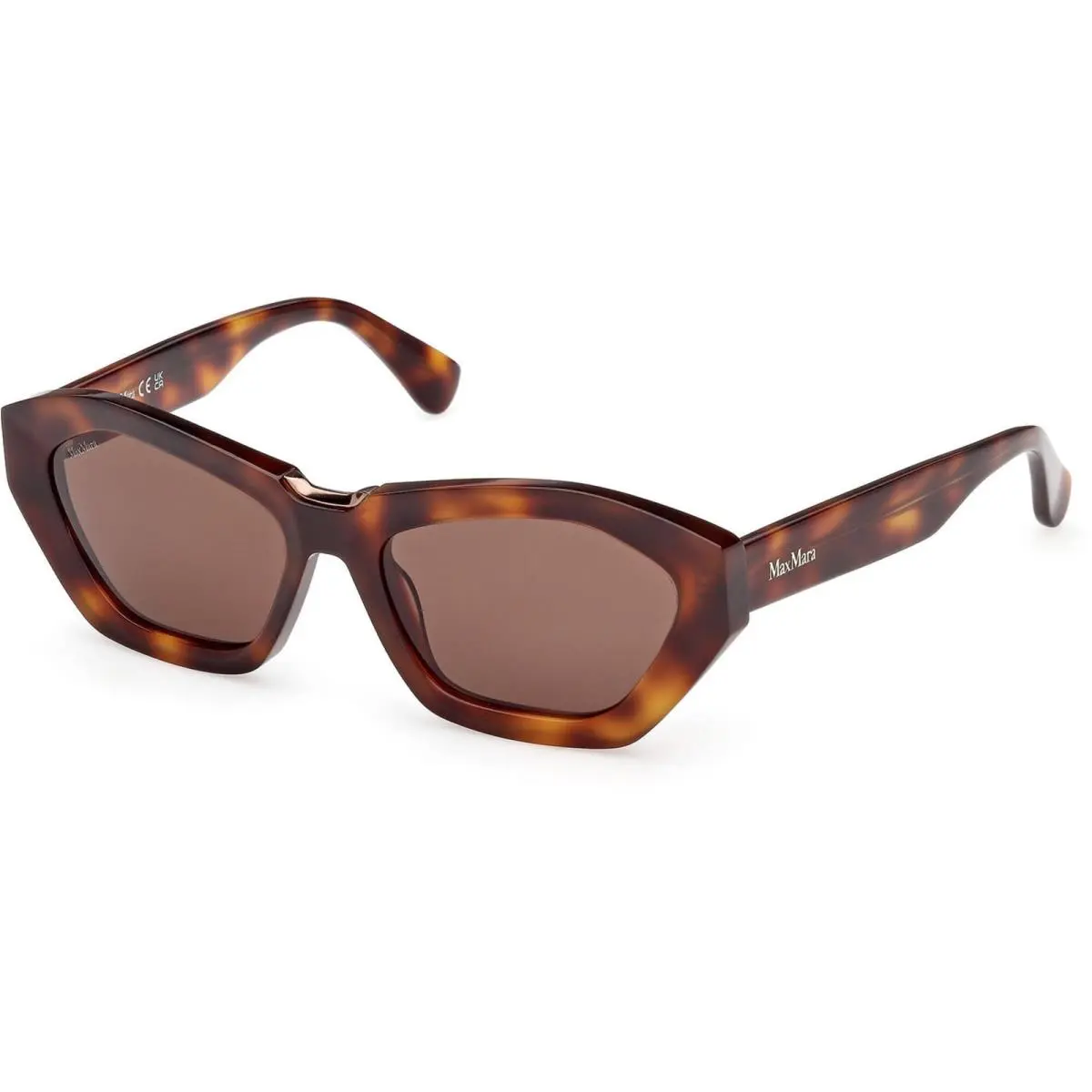 Women`s Sunglasses Dark Havana Acetate Cat Eye Full Rim MM0169 5452E by Max Mara
