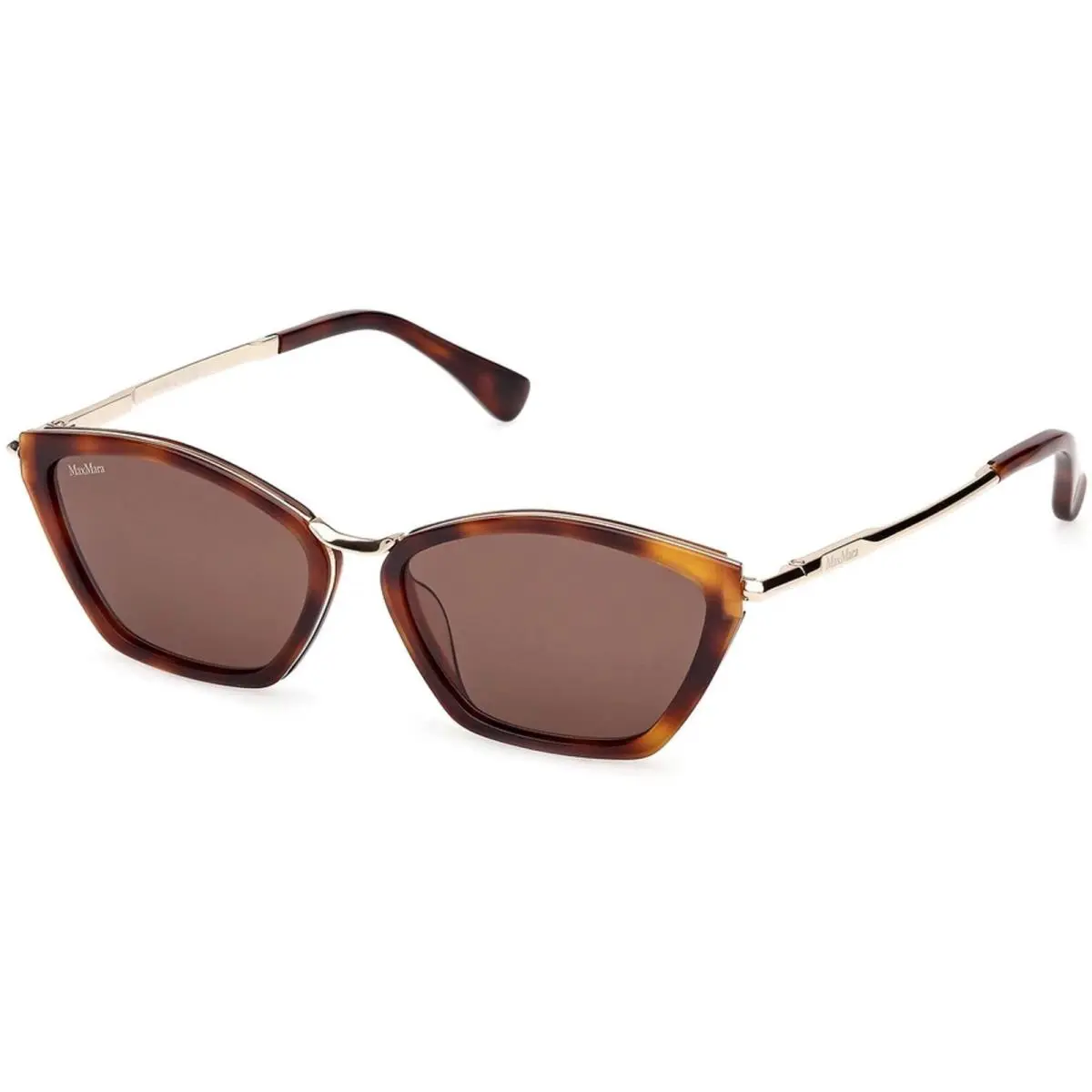 Women`s Sunglasses Dark Havana Metal Cat Eye Full Rim MM0162 5452E by Max Mara