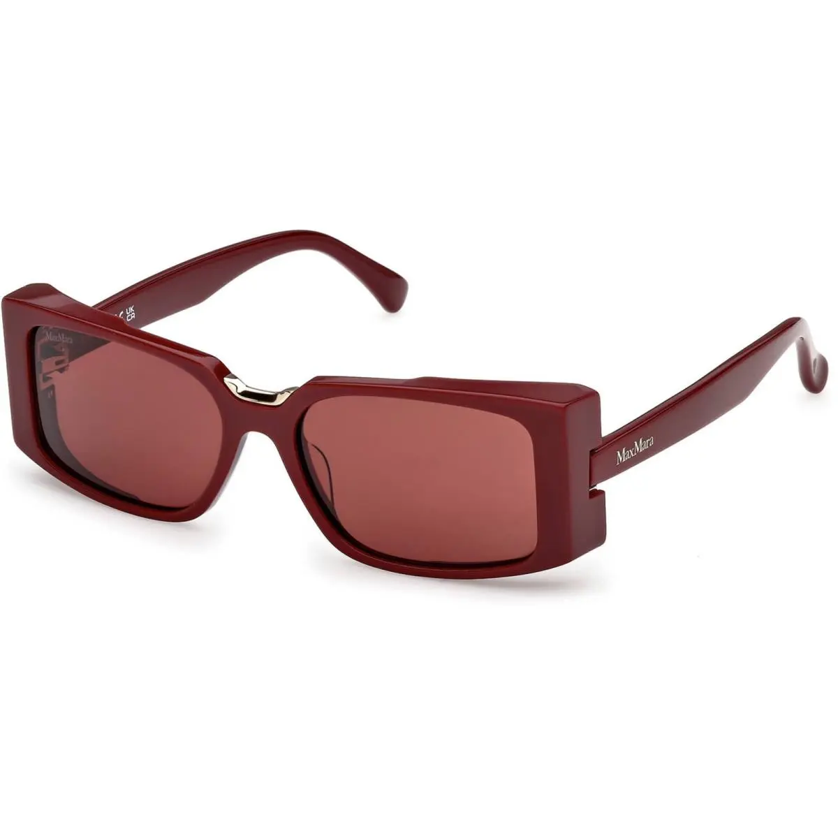 Women`s Sunglasses Shiny Bordeaux Acetate Rectangular MM0159 5469S by Max Mara