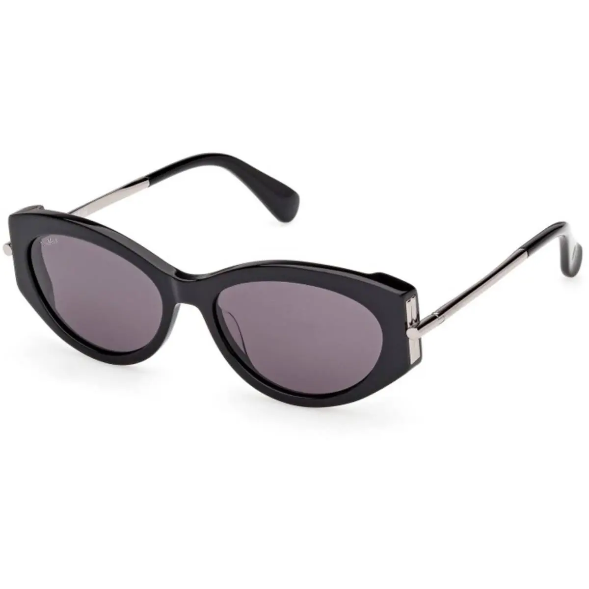 Women`s Sunglasses Shiny Black Acetate Oval Full Rim Frame MM0167 5401A by Max Mara