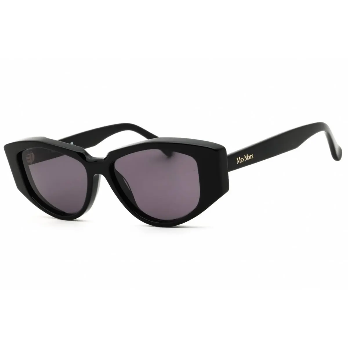 Women`s Sunglasses Black Acetate Cat Eye Full Rim Frame MM0161 01A by Max Mara