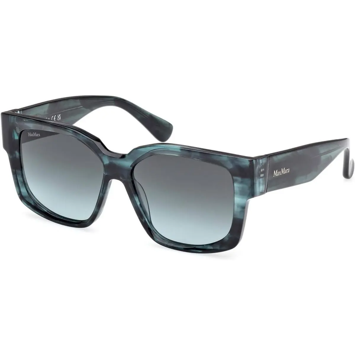 Women`s Sunglasses Dark Green/other Acetate Square Frame MM0145 5498P by Max Mara