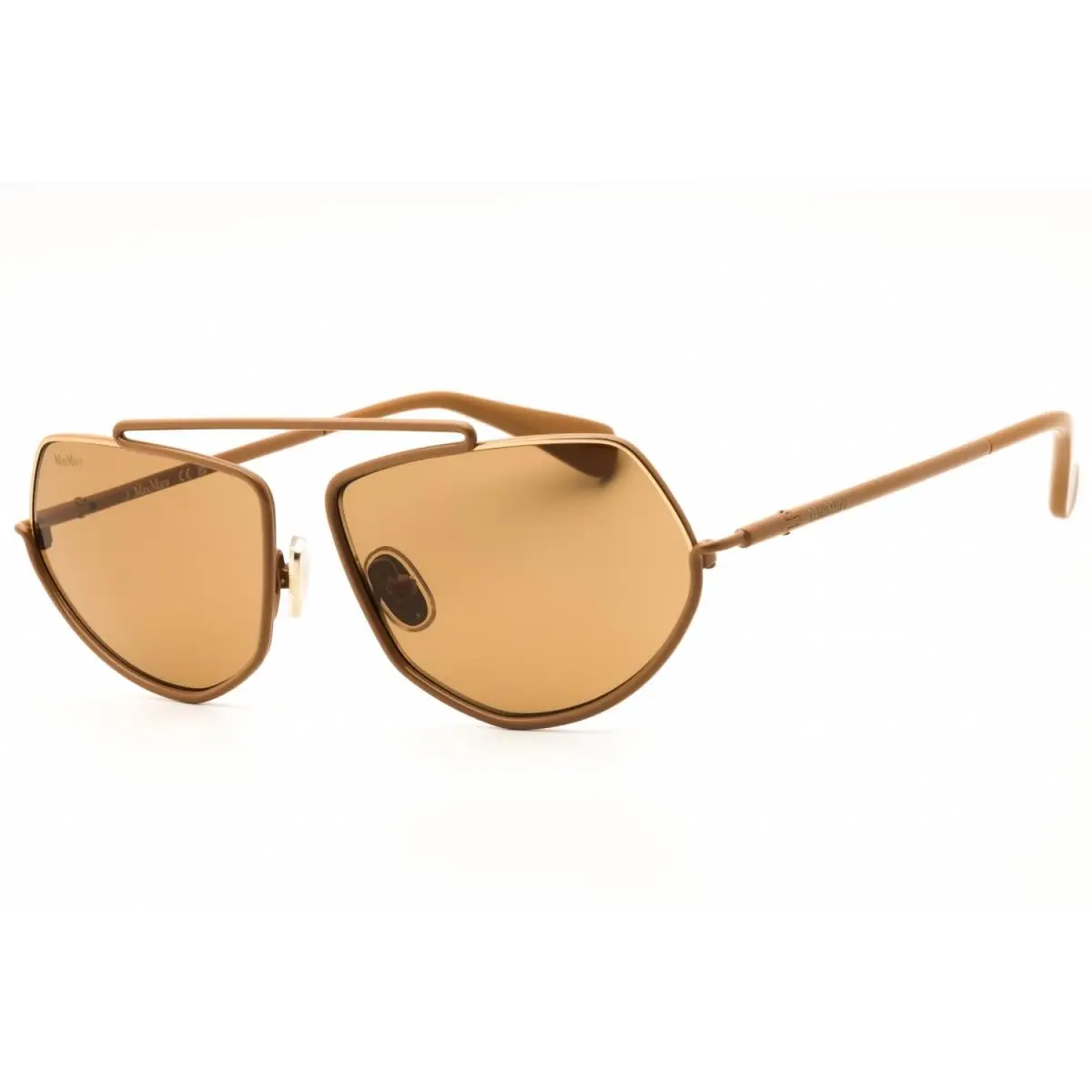 MM165-45E-60 Sunglasses Frame Size 60mm 135mm 14mm Brown Women by Max Mara
