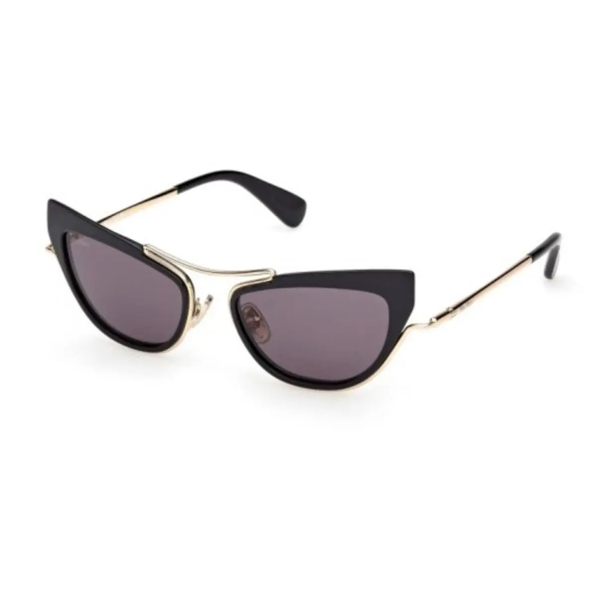 Women`s Sunglasses Shiny Black Acetate/metal Cat Eye Frame MM0172 5301A by Max Mara