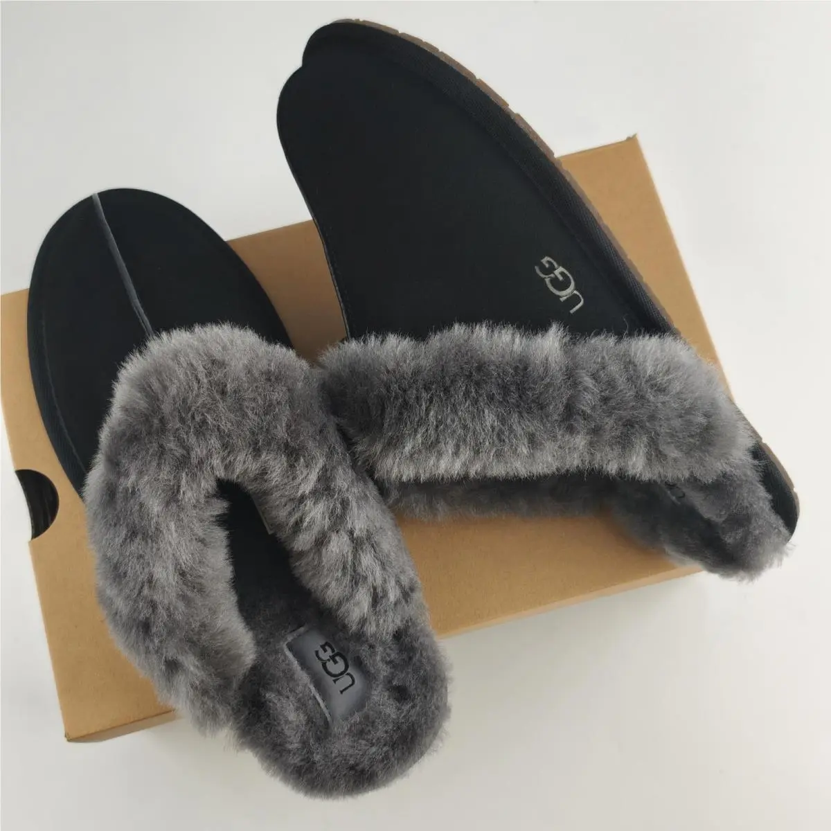 UGG shoes - UGG Scuffette II - Scuffette - Black/Grey 1