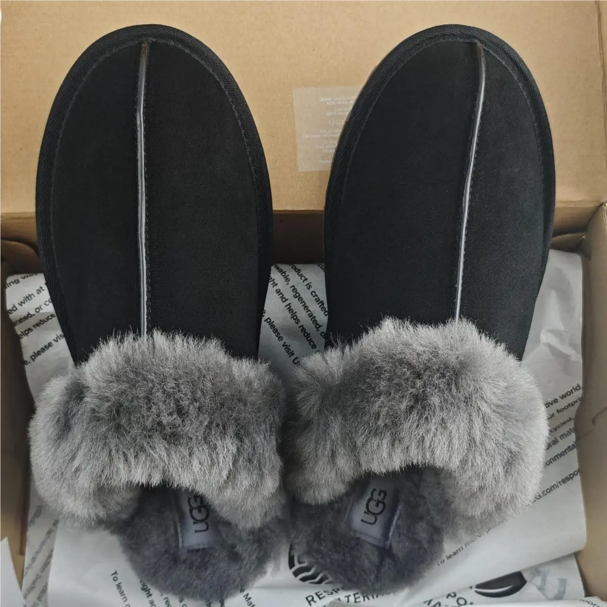 UGG shoes - UGG Scuffette II - Scuffette - Black/Grey 2