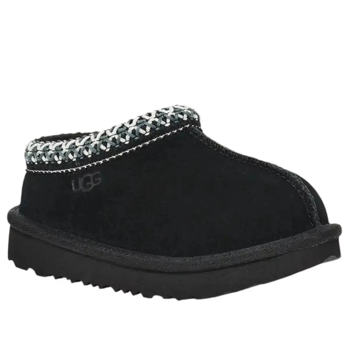 Ugg Tasman II 1019066T-BLK Slippers Toddlers 5 Black Suede Slip-on Shoes RHS9203