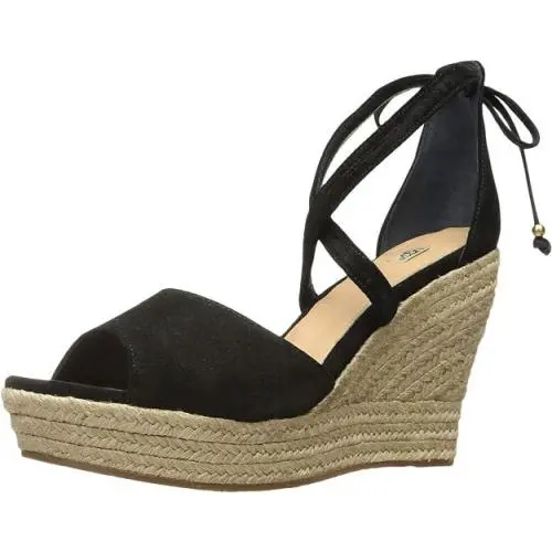 Ugg Women`s Reagan Wedge Sandal Black BLACK by UGG