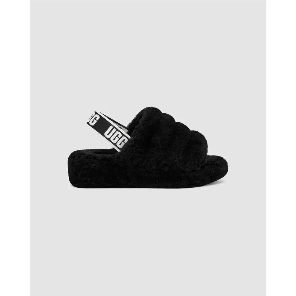 Ugg Women`s Fluff Yeah Slide Slipper Black 1095119